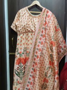 Floral Print Kurta Set with Dupatta