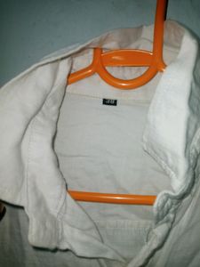Basic White Linen Button Up Shirt