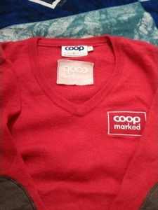Red Coop Marked Sweater