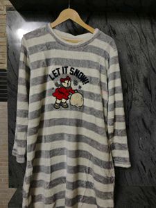 Cozy Striped Pajama Dress