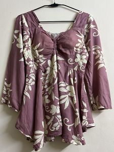 Floral Print Peplum Top