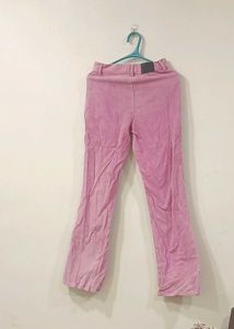 Pink Corduroy Flare Pants