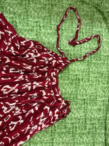 Boho Red &amp; White Pattern skirt/pant