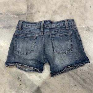Washed Denim Shorts