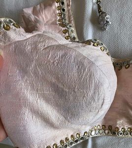Elegant Pink Embroidered Blouse