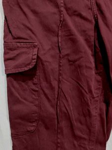 Burgundy Cargo Pants