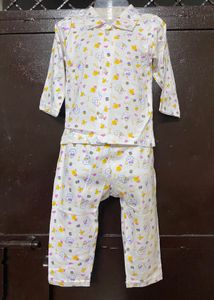 Cute Cartoon Print Pajama Set