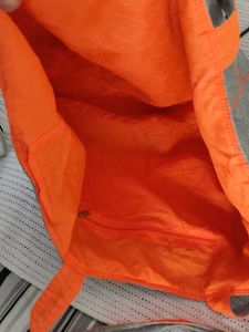Gray Tote Bag with Orange Trim