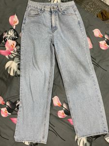 Women's Wide Leg Korean Blue Denim Jeans
