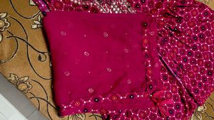 Designer Red Sharara Set with Dupatta. Perfect for
