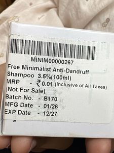 Minimalist Anti-Dandruff Shampoo