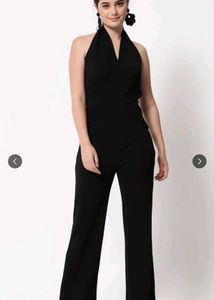 Chic Black Halter backless Jumpsuit