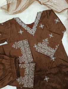 🤎 Brown Kurta Set