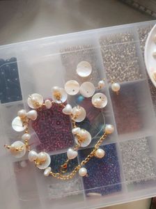handcrafted Boho Pearl &amp; Shell Charm Necklace