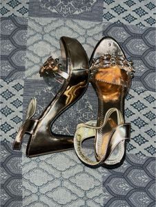 Rose Gold Embellished Sandals