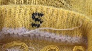 Anti Skid Yellow Socks with White Design