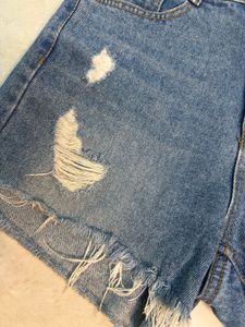 Distressed Denim Shorts