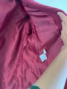 Women's Red Textured Blazer