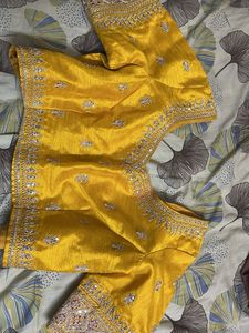 Embellished Mustard Yellow Blouse