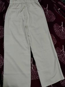 Cream Wide Leg Palazzo Pants