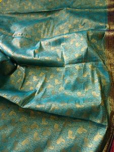 Exquisite Teal Silk Saree