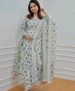 Pretty Printed Kurta Set with Dupatta