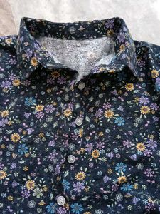 Floral Print Button-Up Mini Dress