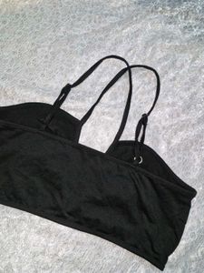 Black Strappy Crop Top