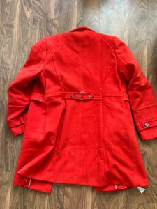 Vibrant Red Wool Blend Coat from Next