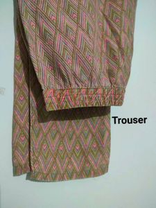 Green &amp; Pink Floral Print Kurti