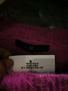 Fuzzy Magenta Knit Sweater