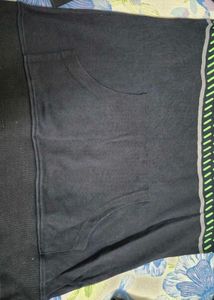 Patterned Black Hoodie