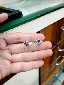 Colorstone Toerings Pure Silver (Wt: 4.15gm)