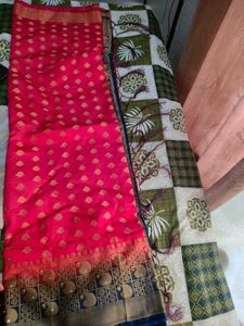 Beautiful Pink Silk Saree