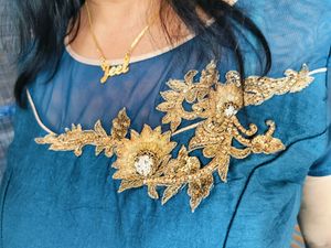 Peacock Color Gown