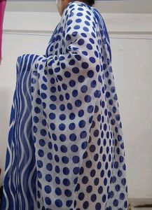 Blue Polka Dot Dupatta