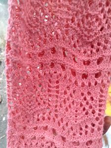 Crochet Knit Tie-Front Top