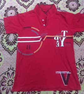 Red Graphic Print Tee