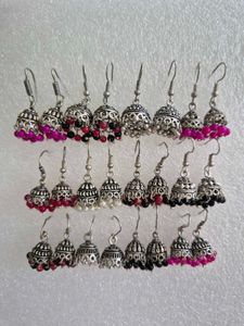 Ethnic Jhumka Earrings - Multiple Colors