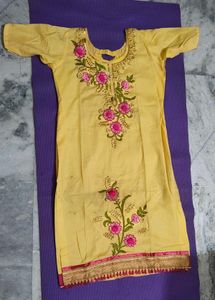 Yellow Kurta with Pink Patiala Pants