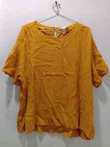 Mustard Yellow Flared Sleeve Top