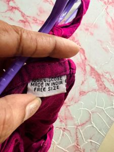 Magenta slip Button-Down Dress