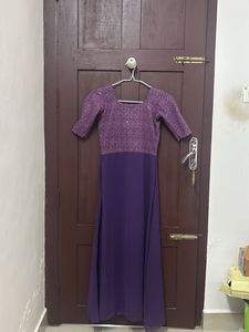 Elegant Purple Sequin Gown