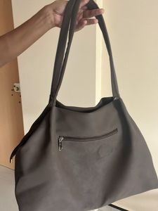 Stylish Brown Suede Tote Bag