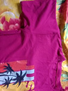 T -Shirt  / Colour-Red/ Length -23inch