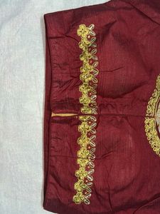Maroon Embroidered Blouse