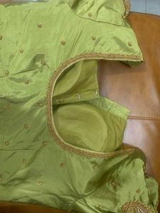 Green Embroidered Blouse