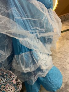 Stunning Blue bll gown barbie birthday Bridal Lehe