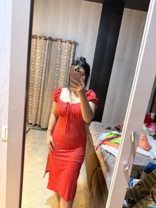 Chic Red Polka Dot Dress🎀🦋