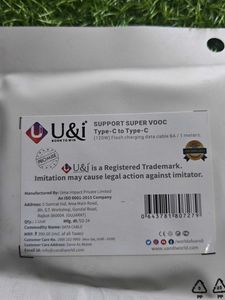 U&amp;i Super VOOC Type-C Cable 120W uidc-9045